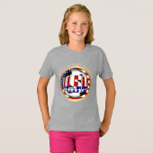 USA Soccer Ball Sports T-Shirt (Vorne ganz)