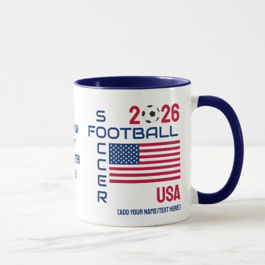 USA Soccer Custom 2026 JEDES JAHR Tasse (Rechts)