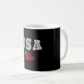 USA Soccer Fan Jersey Shirt American Flag Kaffeetasse (VorderseiteRechts)