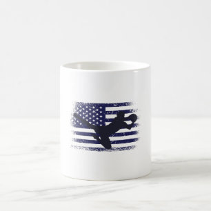 USA Soccer Fan Jersey Shirt American Flag Kaffeetasse