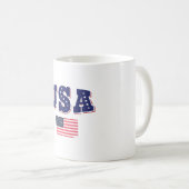 USA Soccer Fan Jersey Shirt American Flag Kaffeetasse (VorderseiteRechts)
