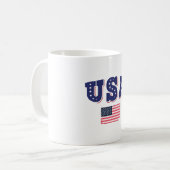 USA Soccer Fan Jersey Shirt American Flag Kaffeetasse (Vorderseite Links)