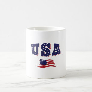 USA Soccer Fan Jersey Shirt American Flag Kaffeetasse