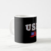 USA Soccer Fan Jersey Shirt American Flag Kaffeetasse (Vorderseite Links)