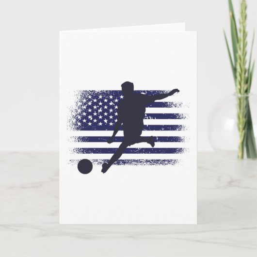 USA Soccer Fan Jersey Shirt American Flag Karte (Vorderseite)