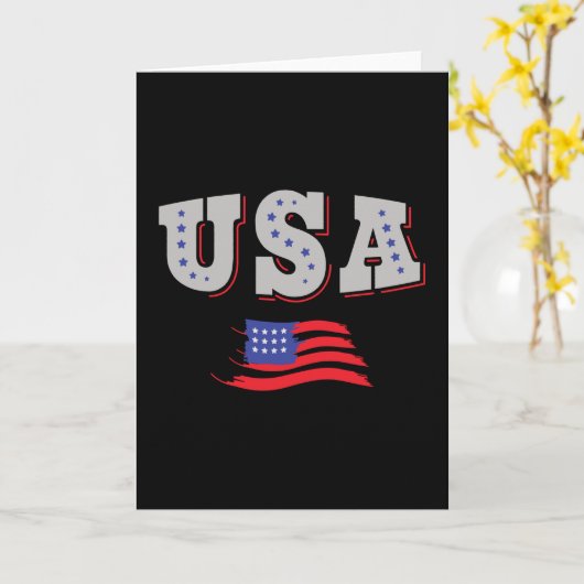 USA Soccer Fan Jersey Shirt American Flag Karte (Gelbe Blume)