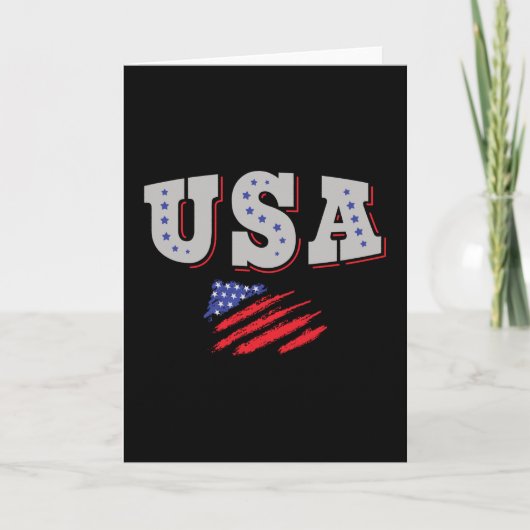 USA Soccer Fan Jersey Shirt American Flag Karte (Vorderseite)