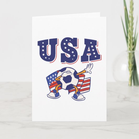 USA Soccer Fan Jersey Shirt American Flag Karte (Vorderseite)