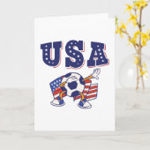 USA Soccer Fan Jersey Shirt American Flag Karte (Gelbe Blume)