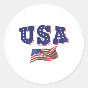 USA Soccer Fan Jersey Shirt American Flag Runder Aufkleber