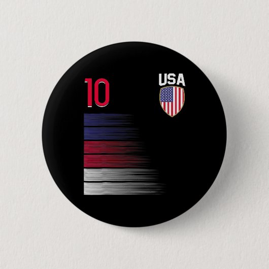 Usa Soccer Ll Flaggen Trikot Button (Vorderseite)