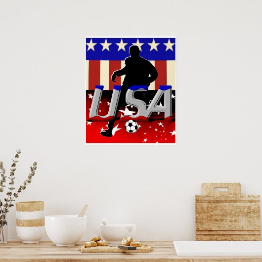 USA Soccer Poster (Küche)
