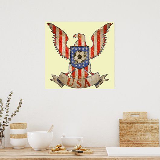 USA Soccer Poster (Küche)