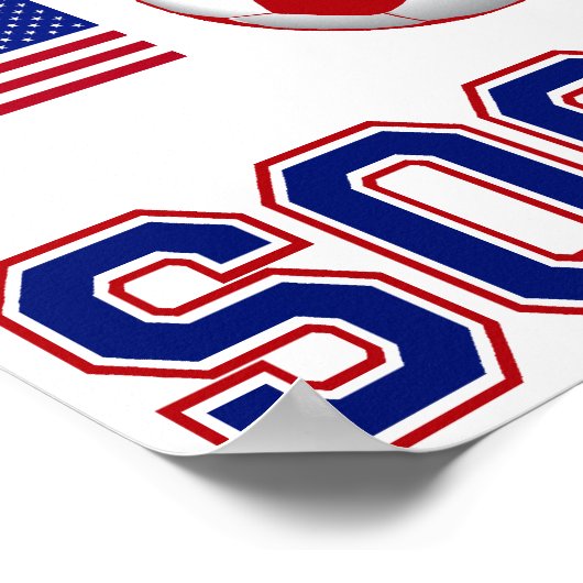 USA Soccer Poster (Ecke)