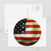 USA Soccer Postkarte (Vorne/Hinten)
