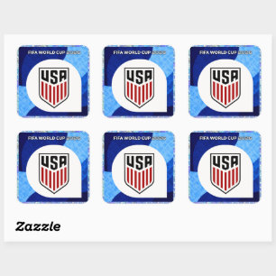 USA Soccer Shield   FIFA Weltmeisterschaft 2026 Pa Quadratischer Aufkleber