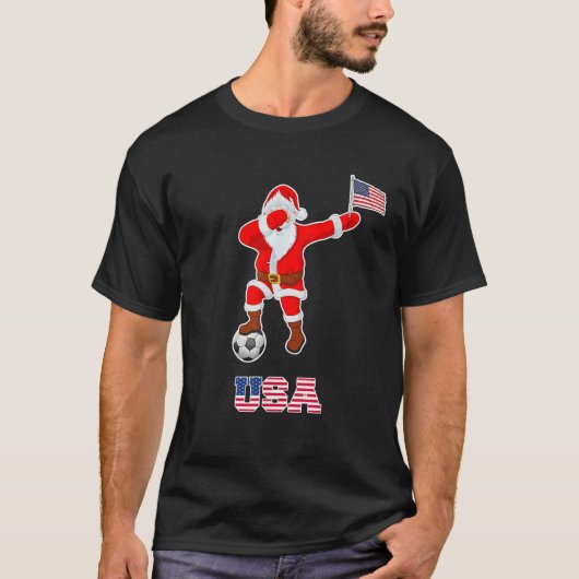 USA Soccer Shirt Dabbing Santa Christmas American (Vorderseite)