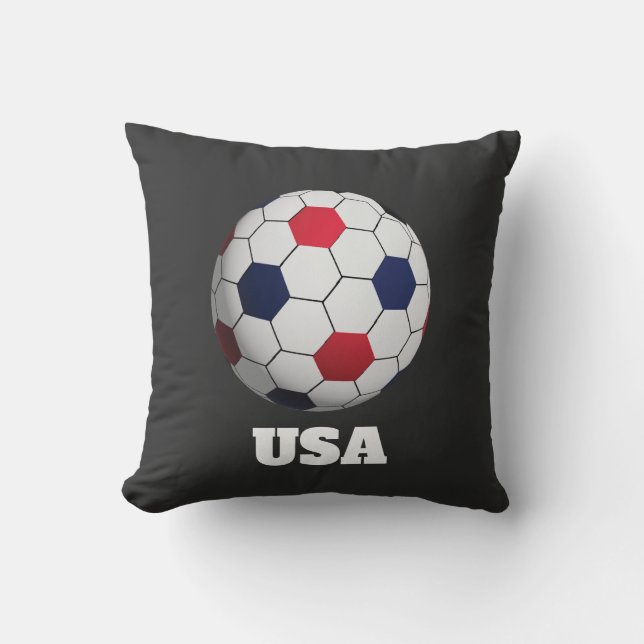 USA Soccer Throw Pillow Kissen (Vorderseite)