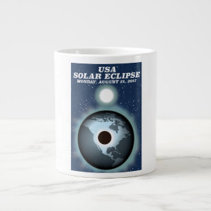 USA Solar Eclipse 2017 Vintage Poster Jumbo-Tasse