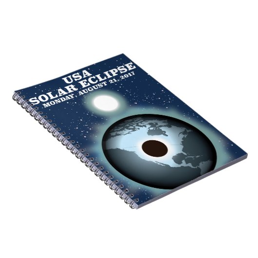 USA Solar Eclipse 2017 Vintage Poster Notizblock (Rechte Seite)