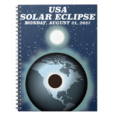 USA Solar Eclipse 2017 Vintage Poster Notizblock (Vorderseite)