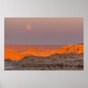 USA, South Dakota, Badlands National Park Poster