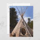 USA, South Dakota, Traditionelles Indisches Teepee Postkarte (Vorne/Hinten)