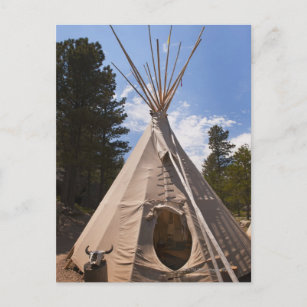 USA, South Dakota, Traditionelles Indisches Teepee Postkarte