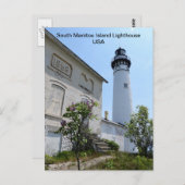 USA South Manitou Island Lighthouse Lake Michigan Postkarte (Vorne/Hinten)