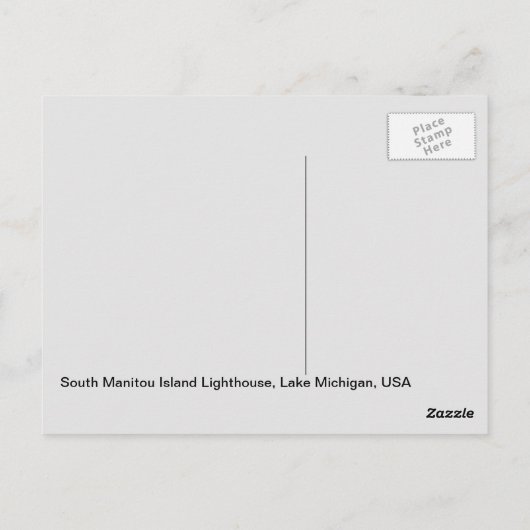 USA South Manitou Island Lighthouse Lake Michigan Postkarte (Rückseite)