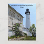 USA South Manitou Island Lighthouse Lake Michigan Postkarte (Vorderseite)