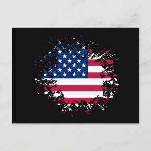 USA Souvenir Sehenswürdigkeit, United Staaten Flag Postkarte