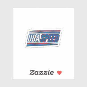 USA-Speed-Racing-patriotisches-vintage-Vektor-Desi Aufkleber