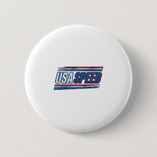 USA Speed Racing Patriotisches Vintage-Vektor-Desi Button