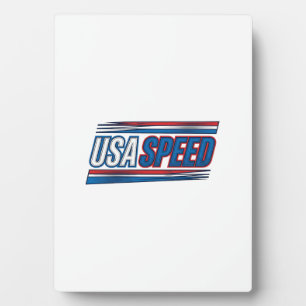 USA-Speed-Racing-patriotisches-vintage-Vektor-Desi Fotoplatte