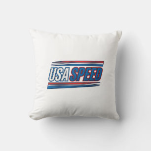 USA-Speed-Racing-patriotisches-vintage-Vektor-Desi Kissen