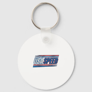 USA-Speed-Racing-patriotisches-vintage-Vektor-Desi Schlüsselanhänger