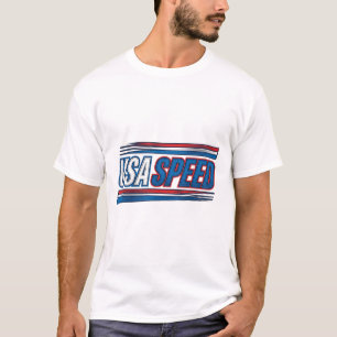 USA-Speed-Racing-patriotisches-vintage-Vektor-Desi T-Shirt