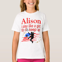 USA SPIELEN WIE EIN MÄDCHEN PERSONALISIERTES SHIRT