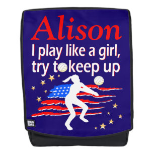 USA SPIELEN WIE EIN MÄDCHENREICHES VOLLEYBALLBACKP RUCKSACK