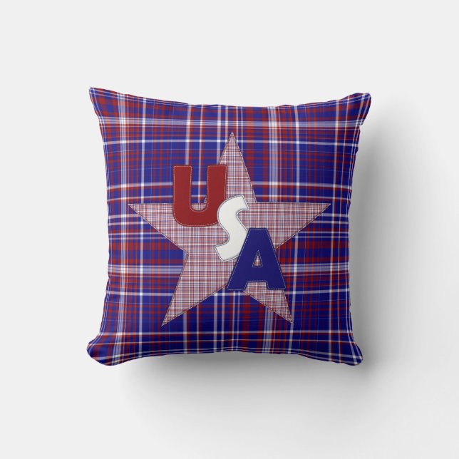 USA Square Throw Kissen (Vorderseite)