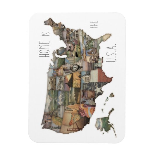 USA Staat Collage Magnet (Vertikal)