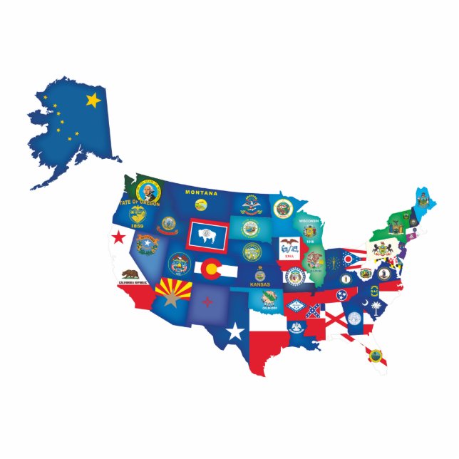 USA STAATEN FREISTEHENDE FOTOSKULPTUR  (Vorne)