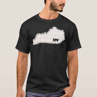 USA-Staaten Kentucky rosa kariertes T-Shirt