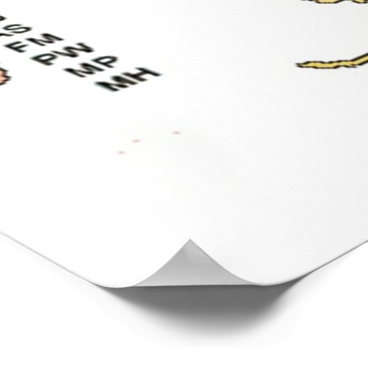 USA Staaten Map Poster (Ecke)