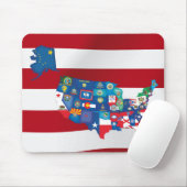 USA STAATEN MOUSEPAD (Mit Mouse)