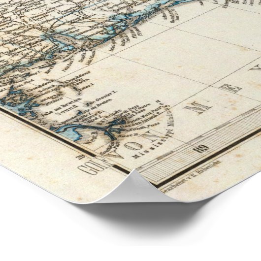 USA Staaten Poster (Ecke)