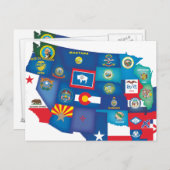 USA STAATEN POSTKARTE (Vorne/Hinten)