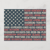 USA |Staaten und Hauptstädte Postkarte (Vorderseite)