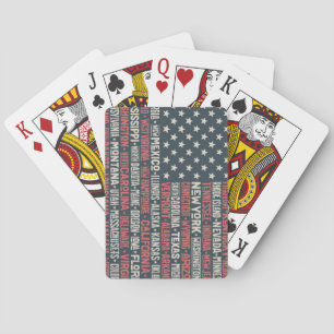 USA Staaten und Hauptstädte Spielkarten